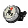 Dresco "I Love My Bike" Fietsbel Zilver