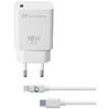 Cellular Line USB-C thuislader + lightning 1xUSB-C 3.6A wit
