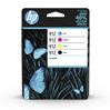 HP Cartridge 912 4-pack ± 300 pagina's (zwart), ± 315 pagina's (kleur)