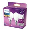 Philips LED Lamp E14 40W 470Lm Warm Wit Kogel 2 stuks