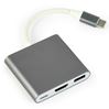 Cablexpert 3 in 1 Multipoort Adapter USB-C -> HDMI, USB-A, USB-C