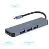 Cablexpert 2 in 1 Multipoort Adapter USB-C -> HDMI, 3x USB-A 3.2