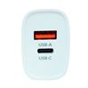 Scanpart USB-A+C snellader 25W wit
