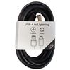 Musthavz laadkabel USB-A> Lightning 2 meter Zwart