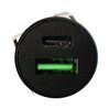 Musthavz autolader USB-A+USB-C Zwart