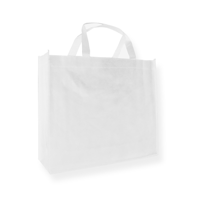 Non Woven Carrier Bags 400 mm x 350 mm White