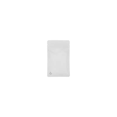 Flat bag recyclable with gripclosure 70 mm x 110 mm White