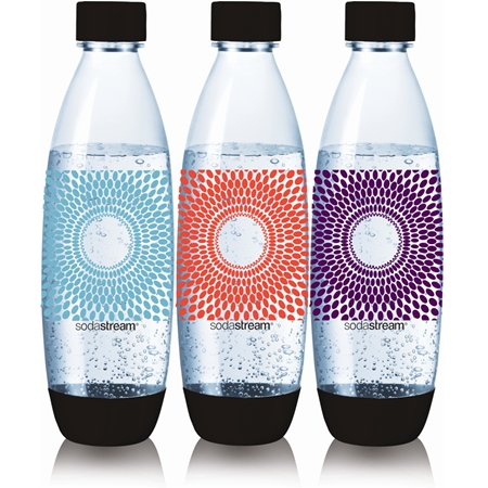 SodaStream herbruikbare flessen - Vuurwerk print - 1 liter - 3 stuks