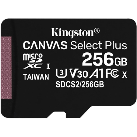 Kingston Canvas Select Plus microSDXC 256GB incl. SD-adapter afbeelding