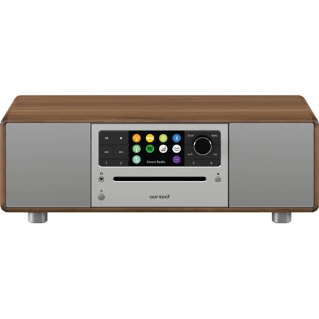 Sonoro - Prestige X - SO-331 stereo internetradio met DAB+, FM, CD, Spotify en Bluetooth - walnoot