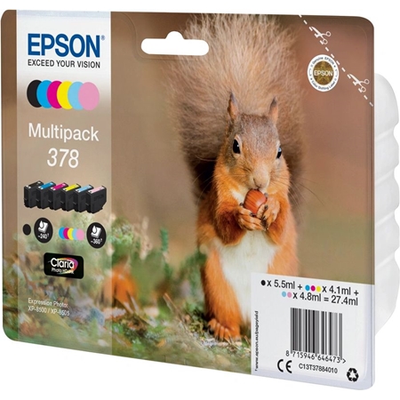 Epson C13T37884020 inkt multipack 378 afbeelding