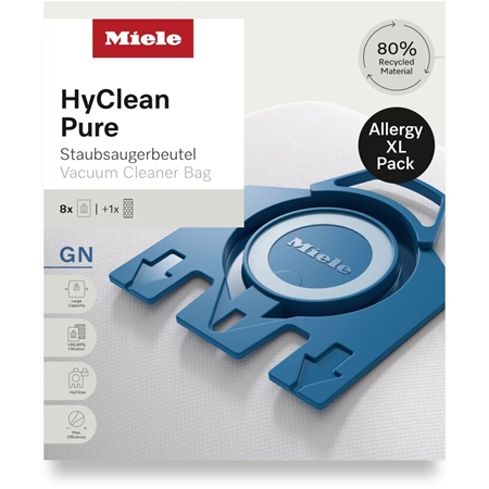Miele GN HyClean Pure 8 stofzuigerzakken + 1 HEPA AirClean-filter SF HA 50
