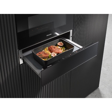 Miele Greeploze Gourmet-Warmhoudlade - Model ESW7010 - Obsidiaanzwart - 14 cm hoog - Voorverwarmen servies, gerechten en slow cooking