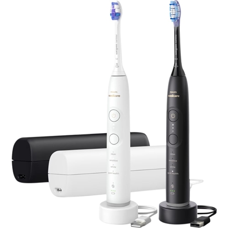 Philips HX7429/02 Sonicare 7100 Series Electrische Tandenborstel - Duo - Zwart & Wit afbeelding