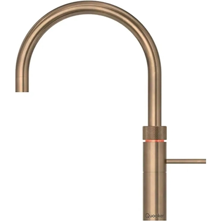 Quooker KFRPTN Keukenmengkraan Fusion Round - Messing Petina - Losse Kraan. afbeelding