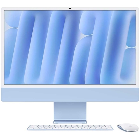 Apple iMac 24" Blauw (2024) - M4 chip, 10 CPU/GPU, 24GB/512GB SSD afbeelding