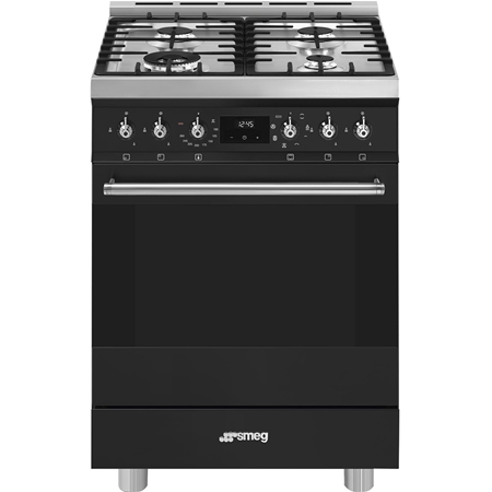 SMEG C6GMMBNLK2 Classici Gasfornuis met Elektrische Oven - Mat Zwart afbeelding