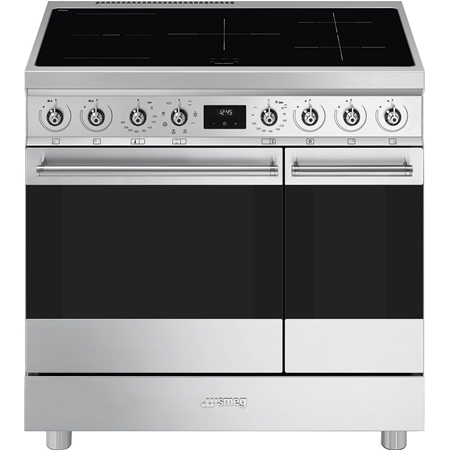 SMEG C92IMX2 Classici Esthetisch Fornuis met Inductiekookplaat - 90 x 60 cm - RVS afbeelding