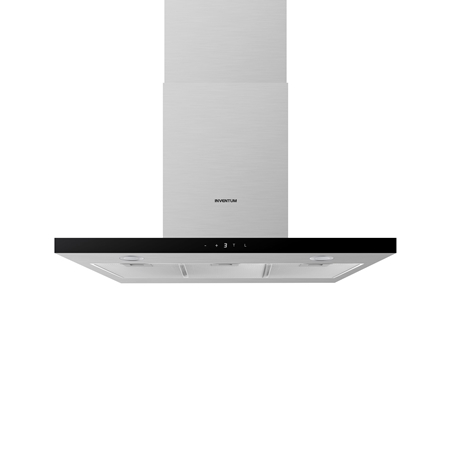Inventum AKB9004RGT RVS-zwart glas Schouwkap
