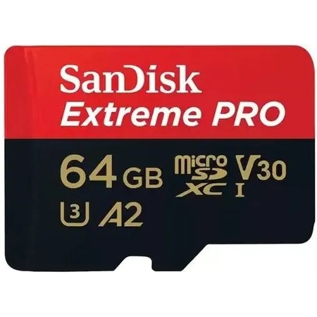 Sandisk Extreme PRO microSDXC 64GB + SD Adapter + 2 years RescuePRO afbeelding