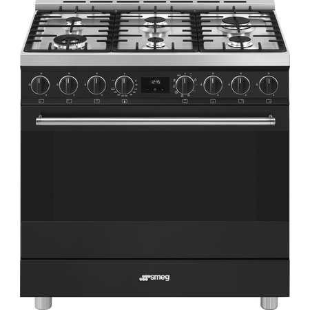 SMEG B91GMMBNLK2 Classici Esthetisch Fornuis met Gas Kookplaat afbeelding