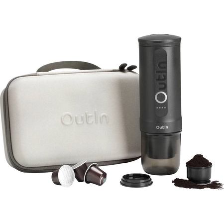 OutIn Nano Draagbare Espresso Machine - Cadeauset - Space Grey afbeelding
