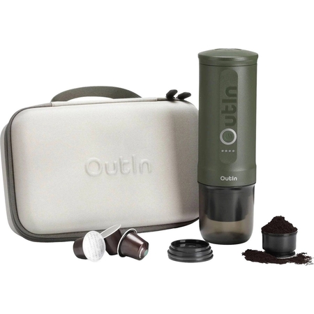 OutIn Nano Draagbare Espresso Machine - Cadeauset - Forest Green afbeelding