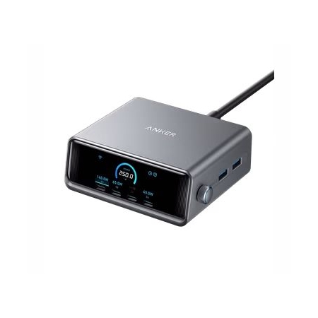 Anker Prime Wall Charger 250W, 4C/2A Zilver afbeelding