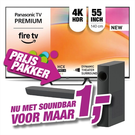 EP:Bundel Panasonic TV-55W95 + SC-HTB254egk afbeelding