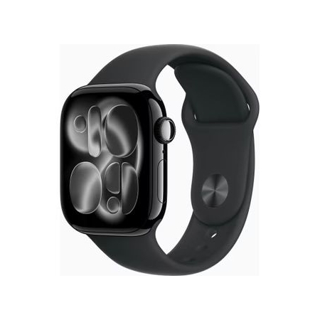 Apple Watch Series 11 42mm GPS Aluminium Sportband S/M Zwart afbeelding