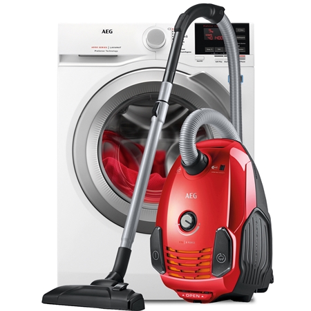 AEG L6FBBERLIN Wasmachine + VX6-1-LR Stofzuiger met zak