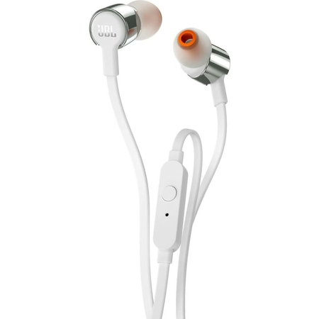 JBL T210 Zilver Bedrade in-ear oordopjes