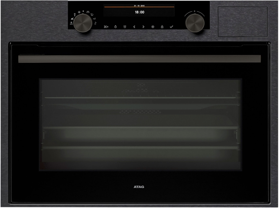ATAG CS46121D Inbouw Combi Stoomoven met Groot Kleurendisplay - Black Steel