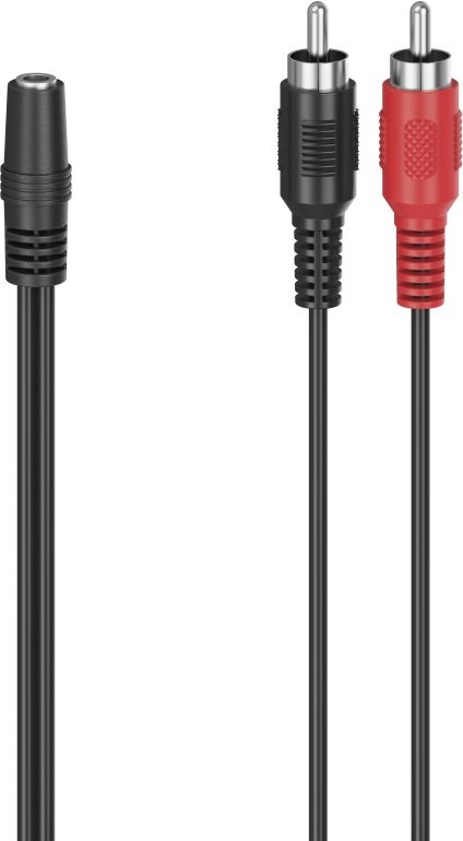 Hama Audio-adapter 2x cinch-stekker 3,5mm jack-stereo