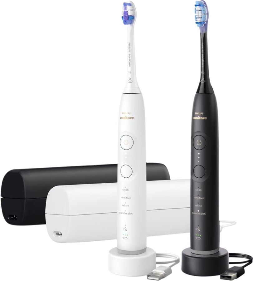 Philips HX7429/02 Sonicare 7100 Series Electrische Tandenborstel - Duo - Zwart & Wit