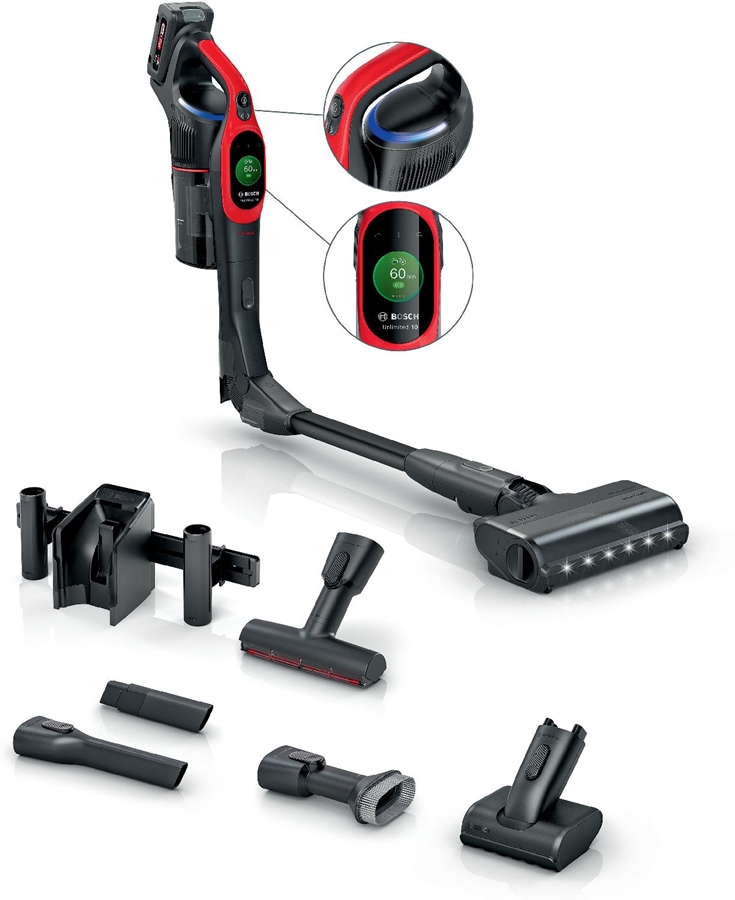 BOSCH BCS1041PET Unlimited 10 ProAnimal Steelstofzuiger - Rood