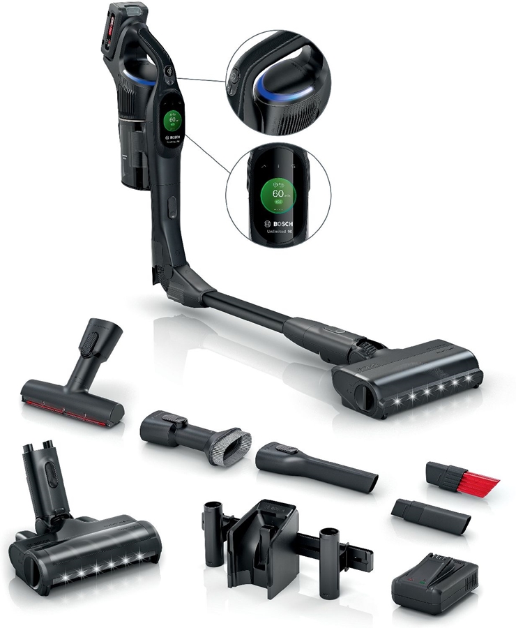 BOSCH BXS1041BQC Unlimited 10 EXCLUSIV Steelstofzuiger - Zwart