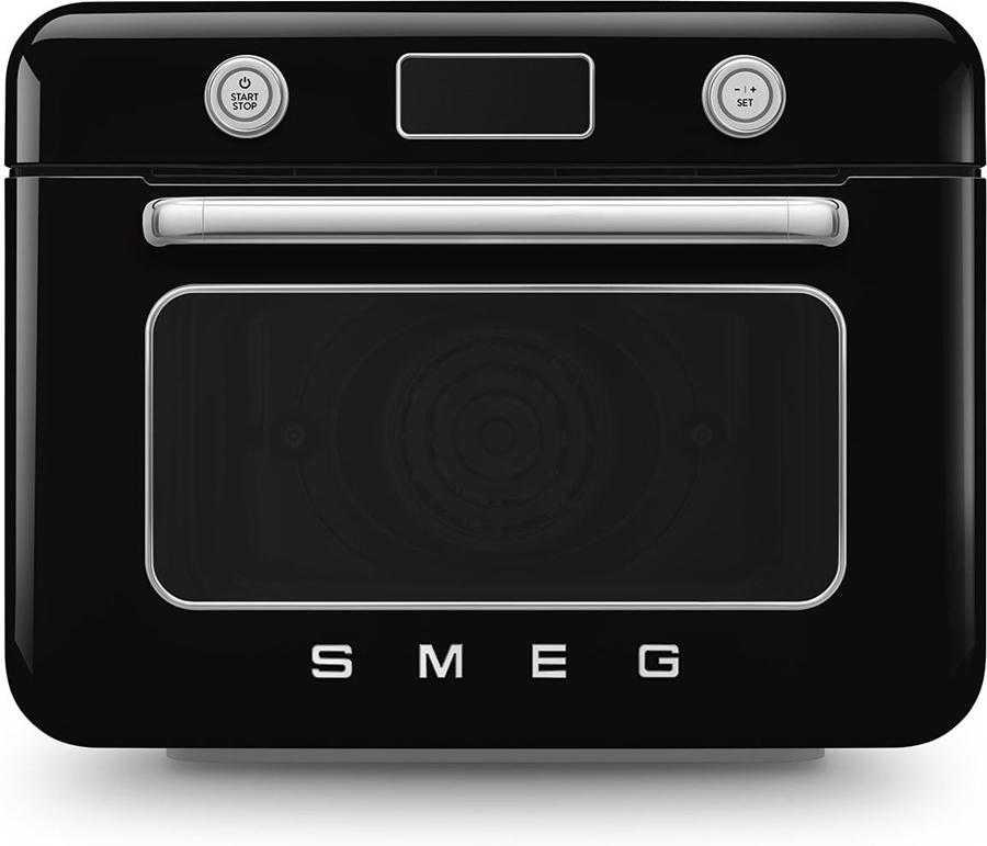 SMEG COF01BLEU Vrijstaande Combi Stoomoven 50's Style - Glanzend Zwart
