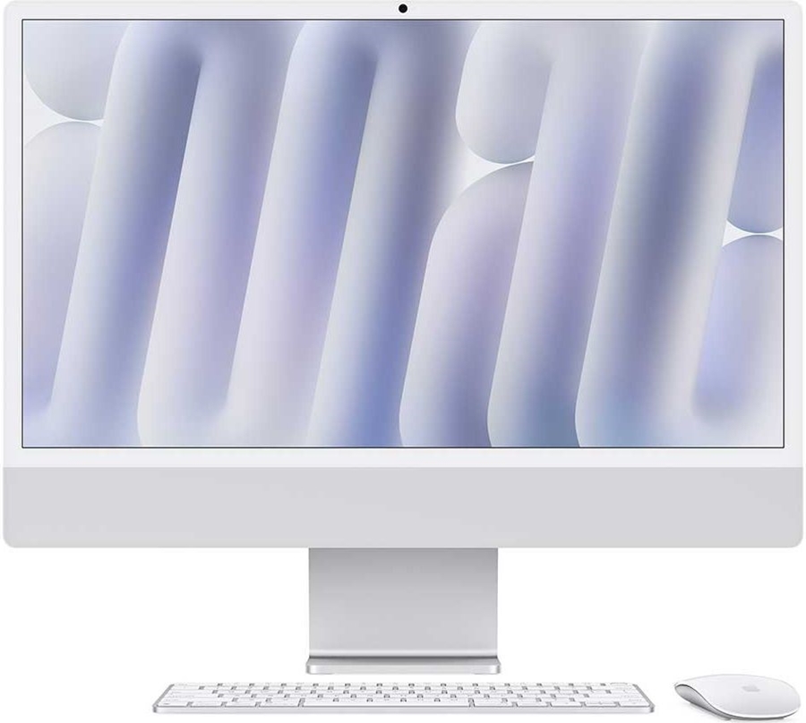 Apple iMac 24" Zilver (2024) - M4 chip, 8 CPU/GPU, 16GB/256GB SSD