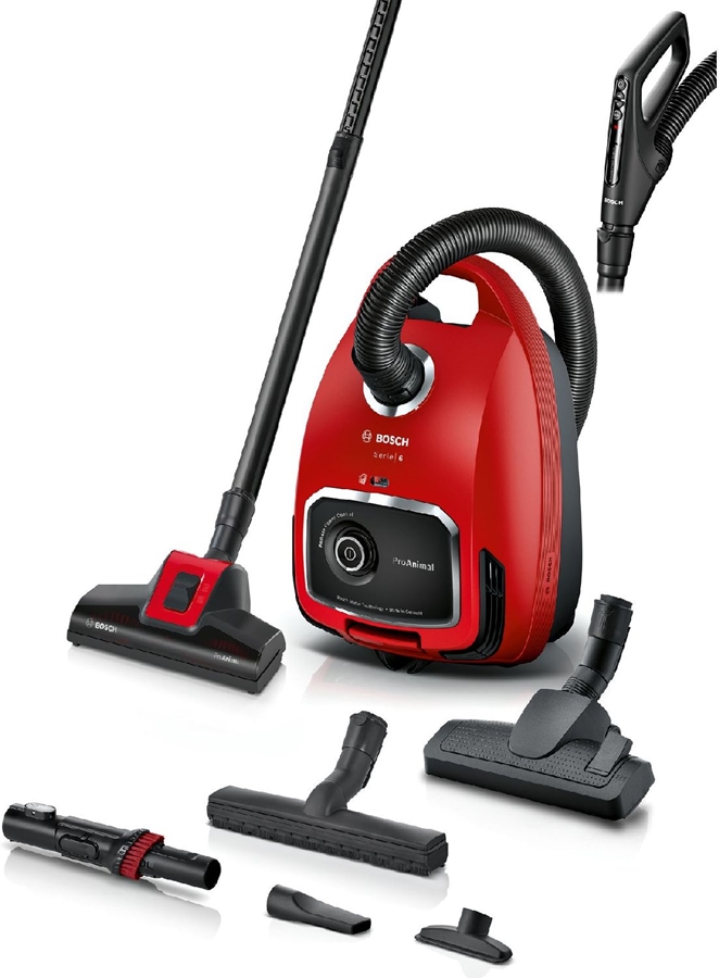 BOSCH BGL6PET3 Serie 6 ProAnimal Stofzuiger met Zak - Rood