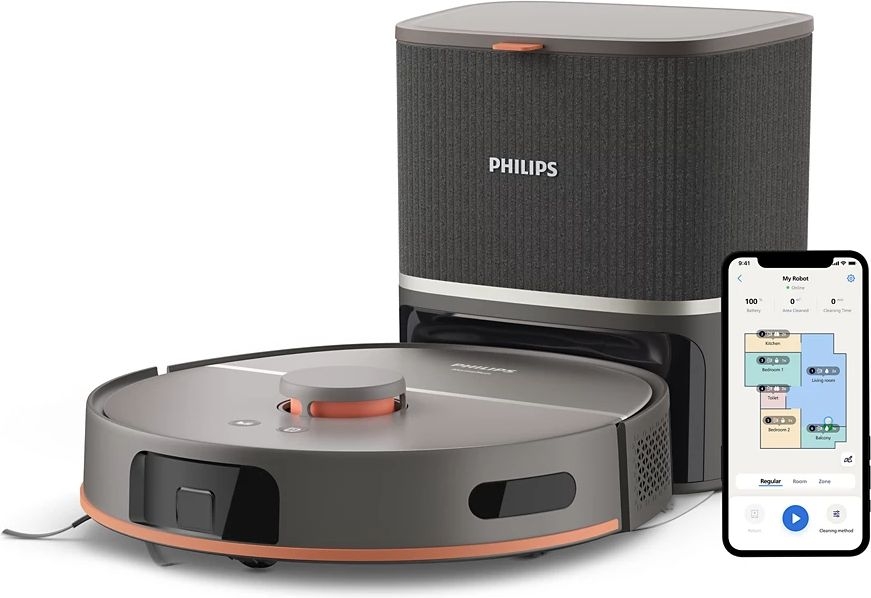 Philips XU5100/10 Homerun 5000-Serie Zuig- en Dweilrobotstofzuiger