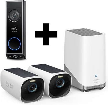 EP:Bundel S330 eufyCam 4K (eufyCam 3) met Video Deurbel E340