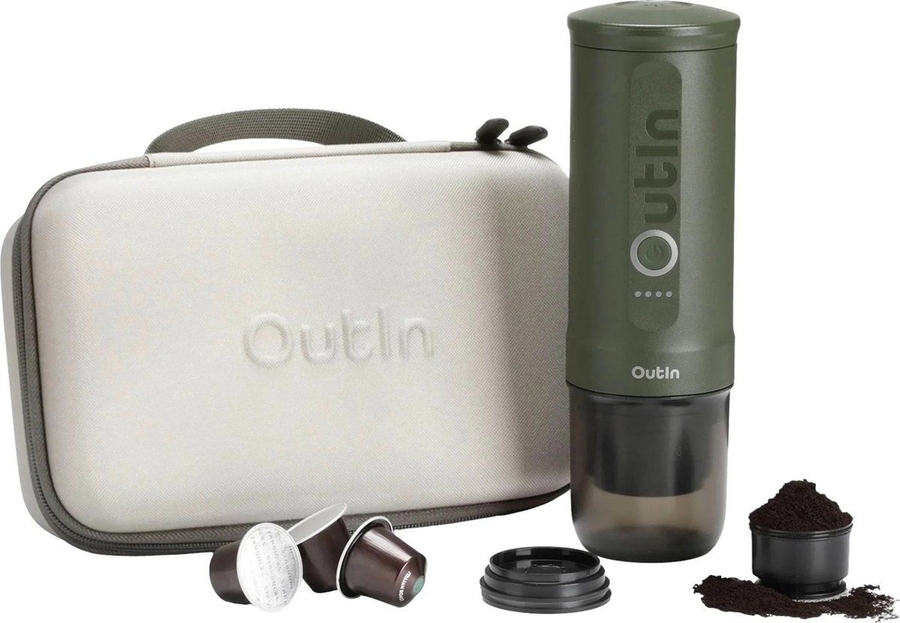 OutIn Nano Draagbare Espresso Machine - Cadeauset - Forest Green