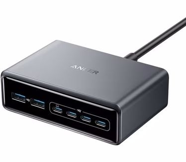 Anker Prime Wall Charger 200w, 4C/2A Zilver