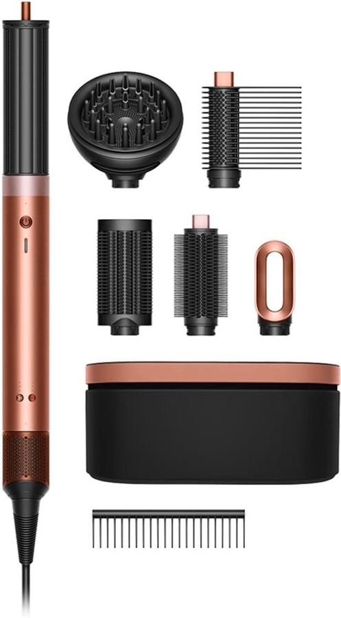 Dyson Airwrap Co-anda 2x Curly & Coily Amber Silk - Pink Champagne