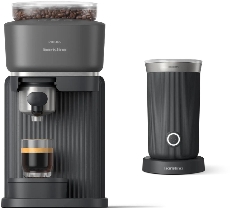 Philips BAR303/60 Baristina Espresso Koffiemachine - Zwart met Baristina Melkopschuimer Bundel