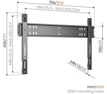 Vogels TVM5705 I Platte TV beugel I 401-110"