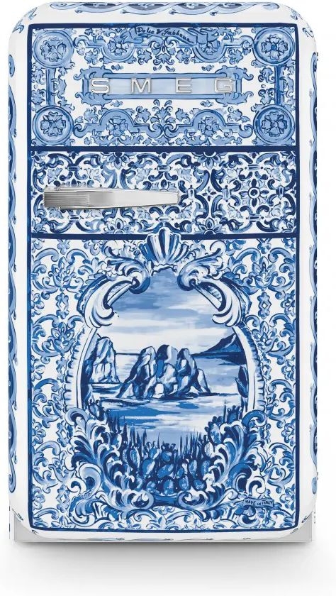 SMEG X DOLCE & GABBANA FAB5RDGME6 50's Style Koelkast - Blauw