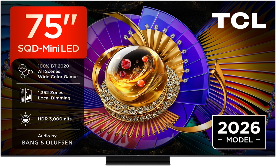 TCL 75MSQLED85L Mini LED 4K TV met 144Hz