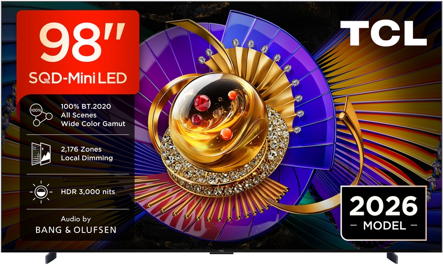 TCL 98MSQLED85L SQD Mini LED 4K TV (2026)